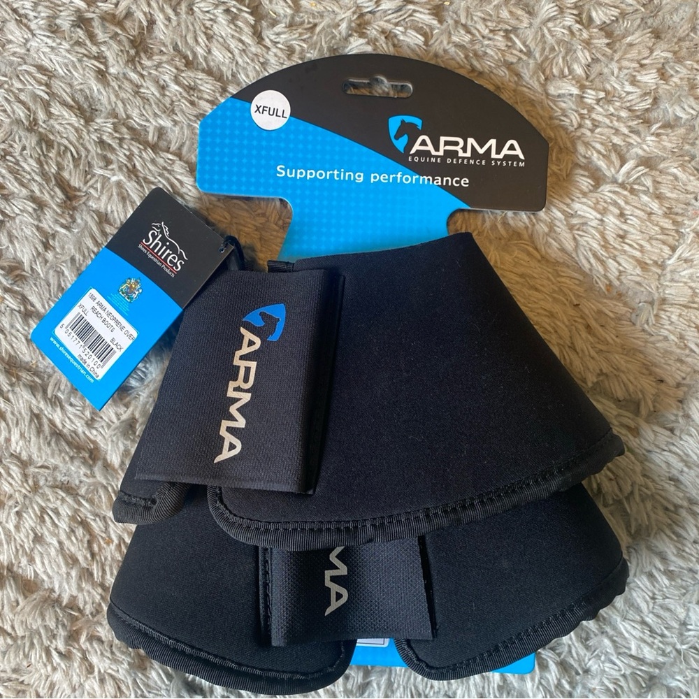 ARMA Black Equine Bell Boots- X Large
